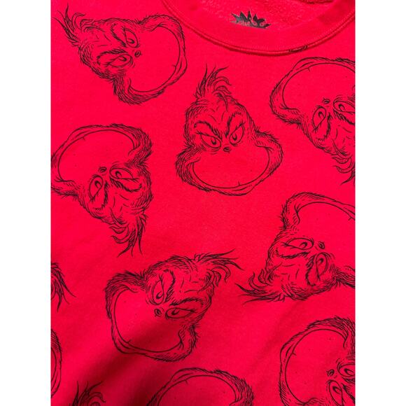 THE GRINCH Sweatshirt, Size XL, Christmas, Holiday, Red - Picture 4 of 8